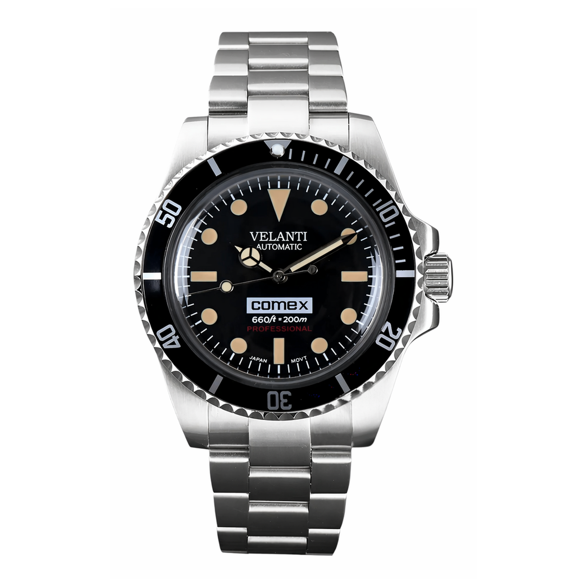 Submariner-style automatic watch, Velanti Milano Velmariner Vintage, main product photo