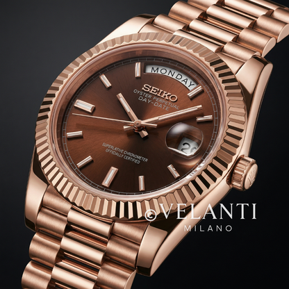 Seikojust | Daydate Rose Gold - Chocolate Crystals
