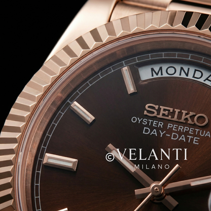 Seikojust | Daydate Rose Gold - Chocolate Crystals