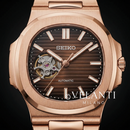 NAUTIKO | Rose Gold Chocolate Open Heart