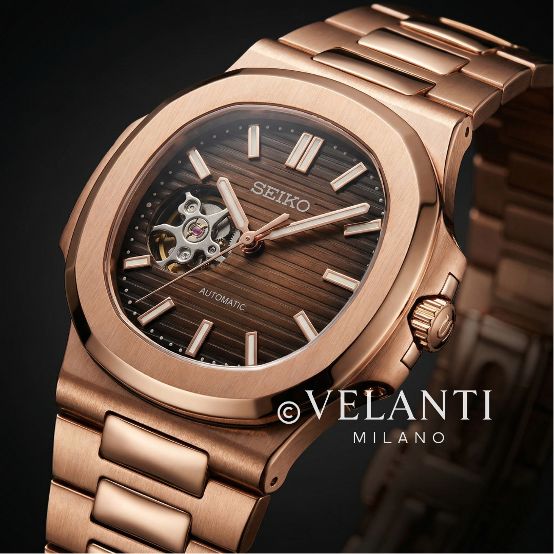 NAUTIKO | Rose Gold Chocolate Open Heart