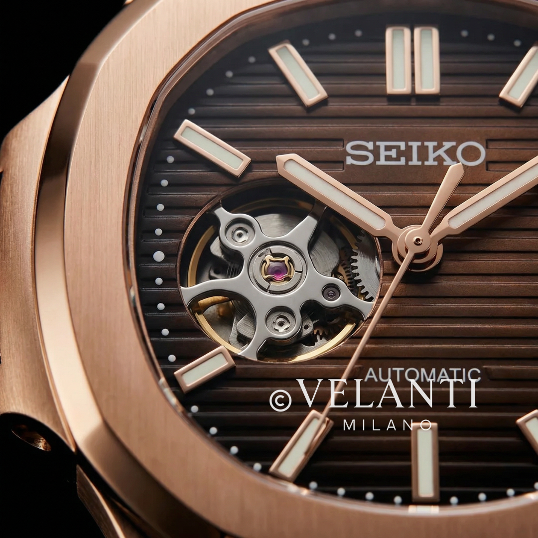 NAUTIKO | Rose Gold Chocolate Open Heart