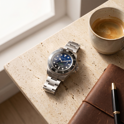 Submariner-style custom mod watch, Velanti Milano Velmariner Deepsea, product photo 3