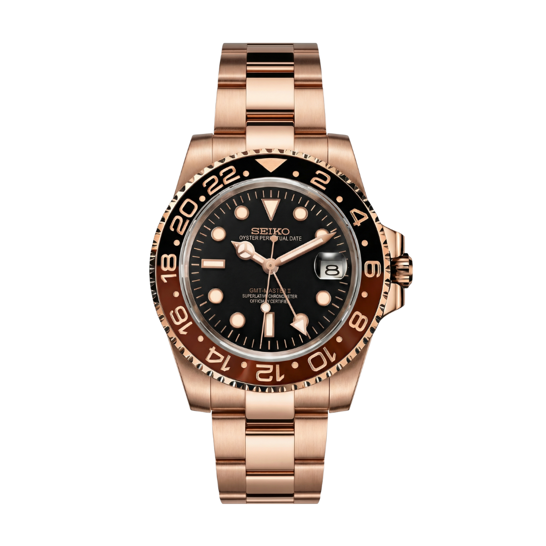 GMTeiko Rootbeer Seiko mod watch | Velanti Milano