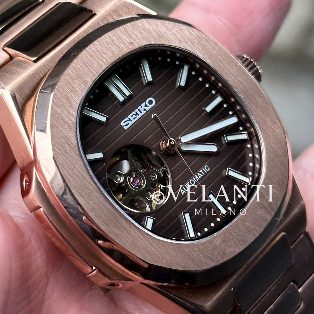 NAUTIKO | Rose Gold Chocolate Open Heart
