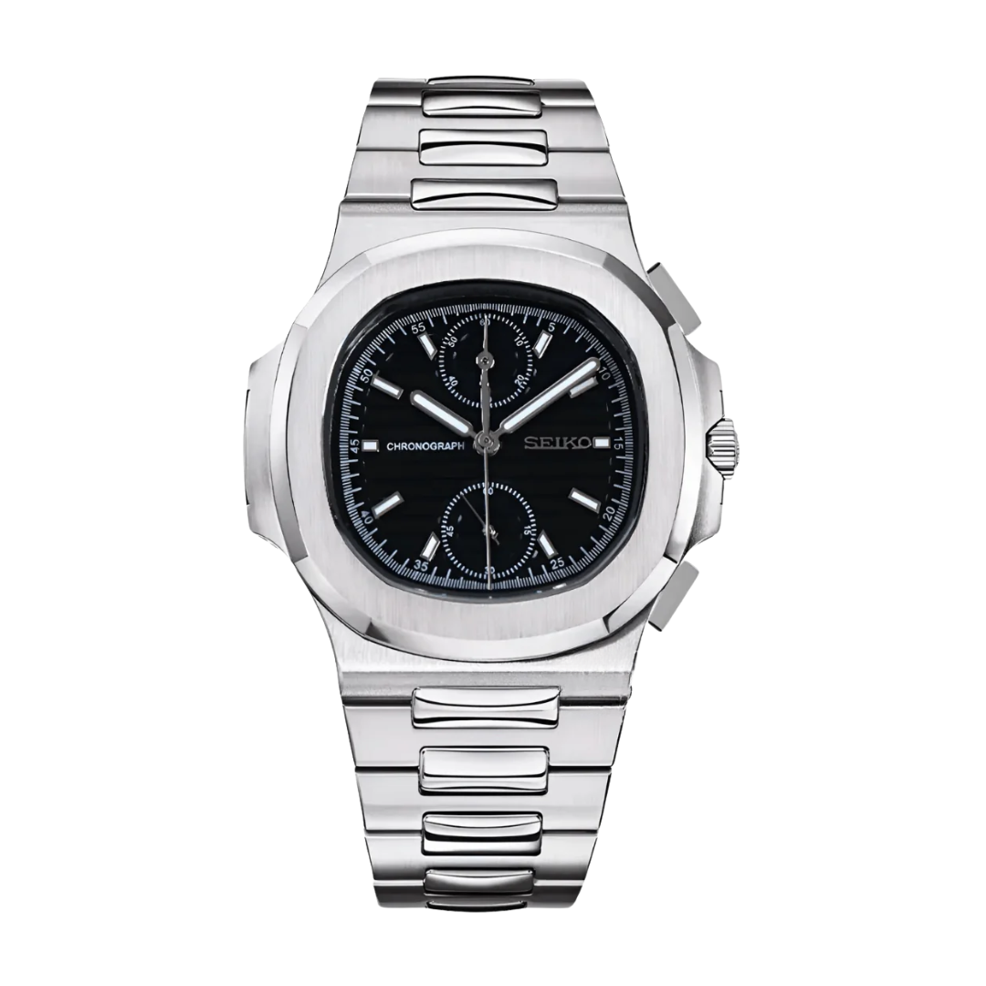 Nautiko Chrono Black Seiko mod watch | Velanti Milano