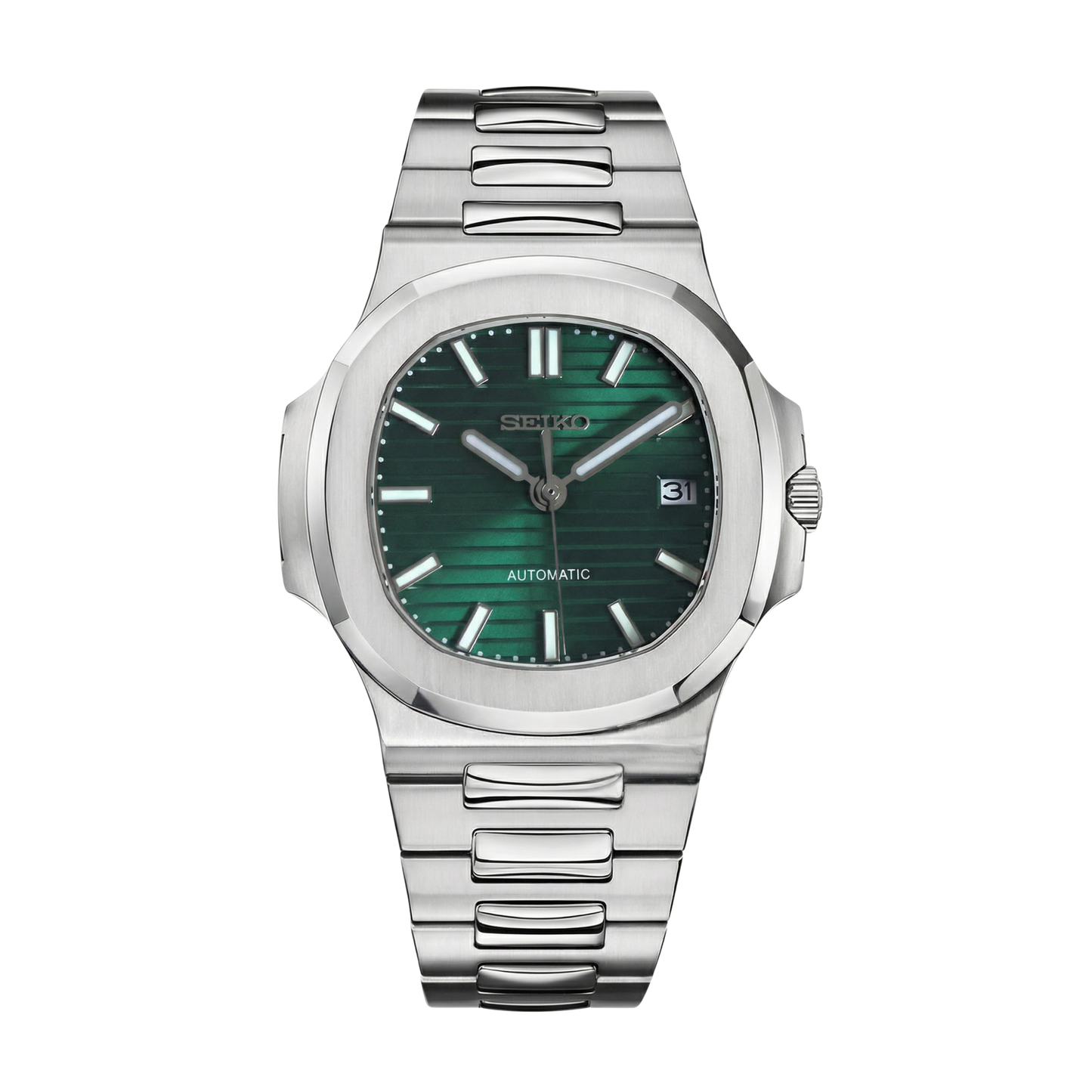 Nautiko Metallic Green Seiko mod watch | Velanti Milano