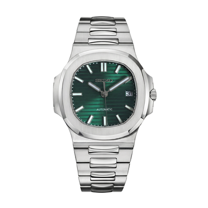 Nautiko Metallic Green Seiko mod watch | Velanti Milano