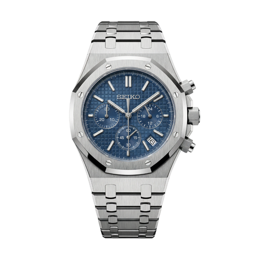 Royal Seikoak Chrono Blue Seiko mod watch | Velanti Milano