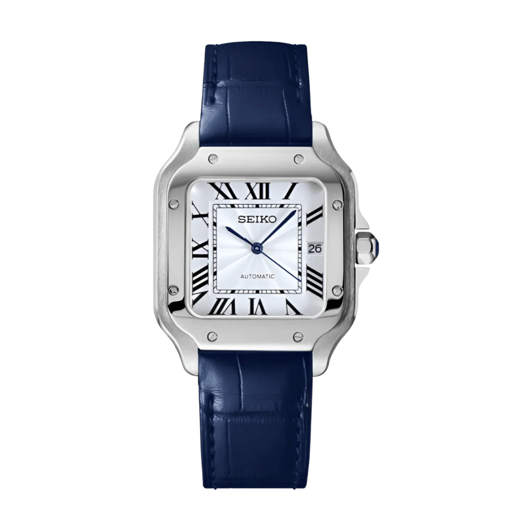 Santeiko White Blue Leather mod watch | Velanti Milano