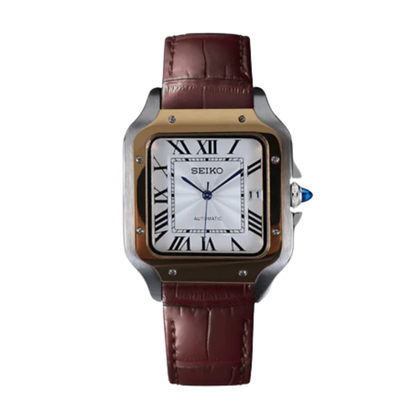 Santeiko White Brown Leather mod watch | Velanti Milano