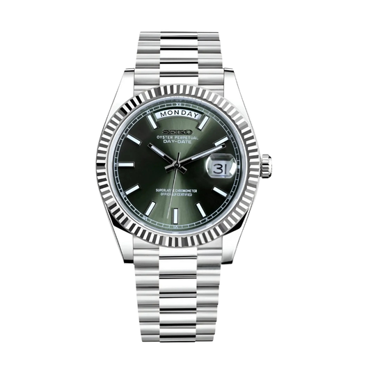 Seikojust Daydate Mint Green Seiko mod watch | Velanti Milano