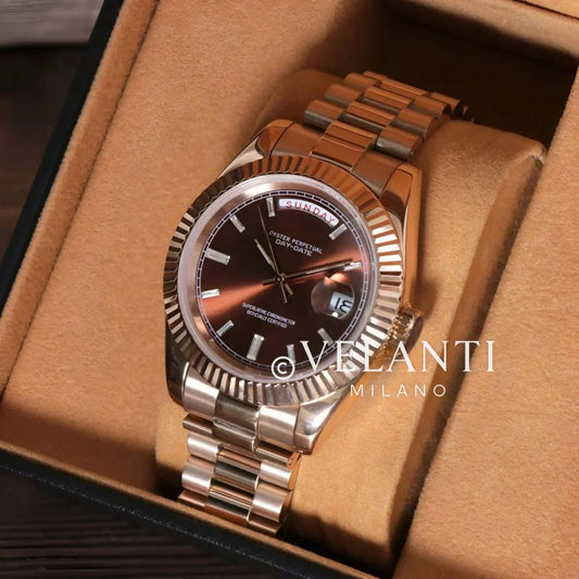 Seikojust | Daydate Rose Gold - Chocolate Crystals