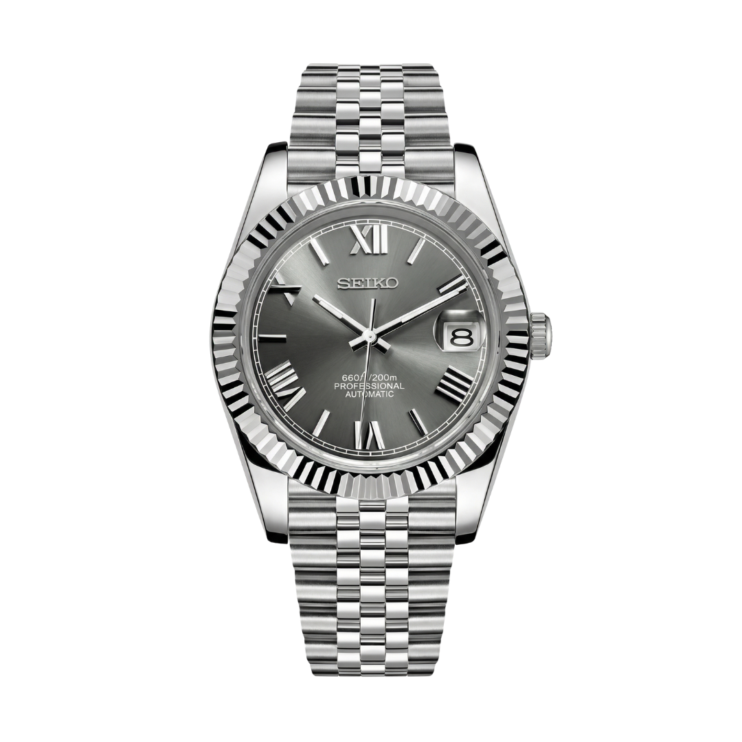 Seikojust Roman Champagne Seiko mod watch | Velanti Milano