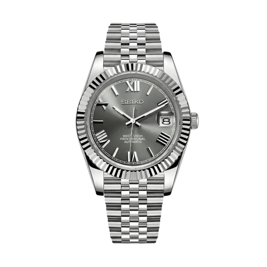 Seikojust Roman Champagne Seiko mod watch | Velanti Milano