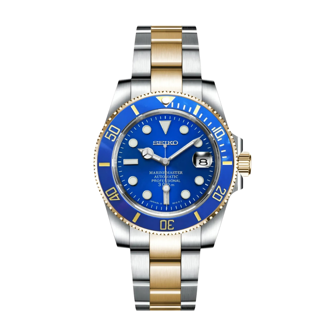 Seikomariner Blue Two Tones Seiko mod watch | Velanti Milano