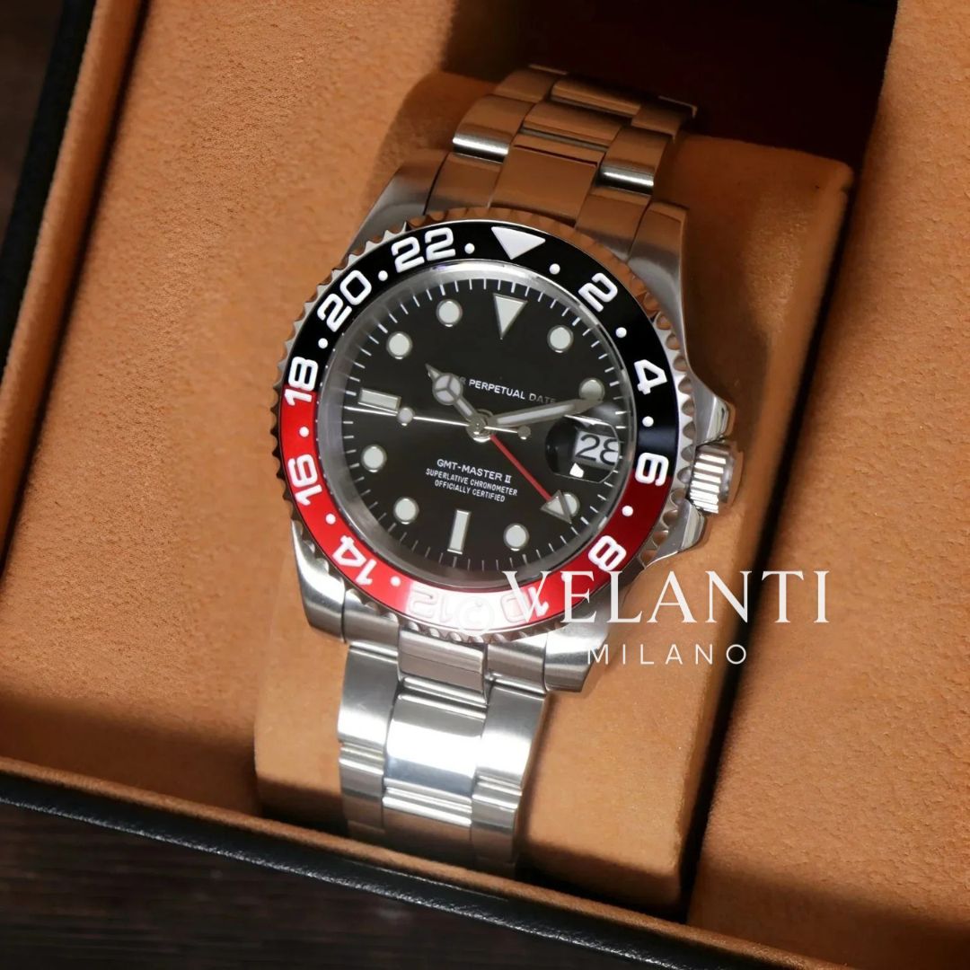 GMT-style custom mod watch, Velanti Milano Gmtvel Coke, product photo 3