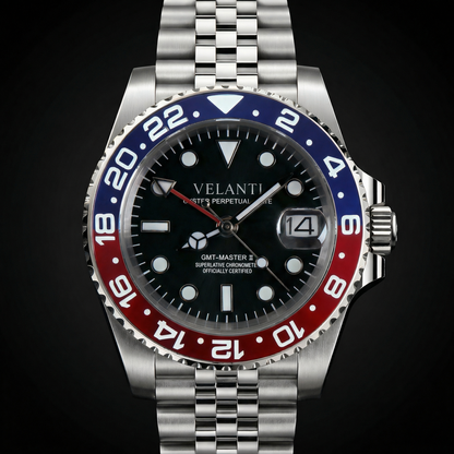 GMT-style custom mod watch, Velanti Milano Gmtvel Pepsi, product photo 3