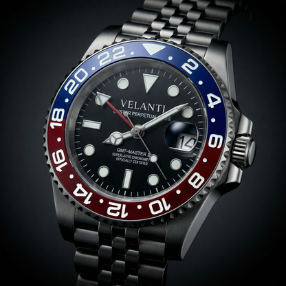 GMT-style custom mod watch, Velanti Milano Gmtvel Pepsi, product photo 5