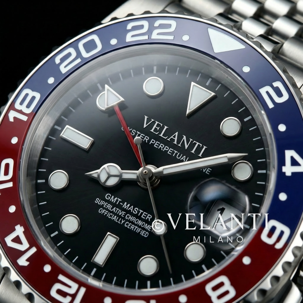 GMT-style custom mod watch, Velanti Milano Gmtvel Pepsi, product photo 8