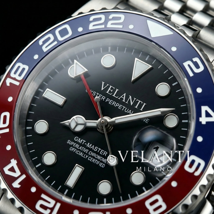 GMT-style custom mod watch, Velanti Milano Gmtvel Pepsi, product photo 8