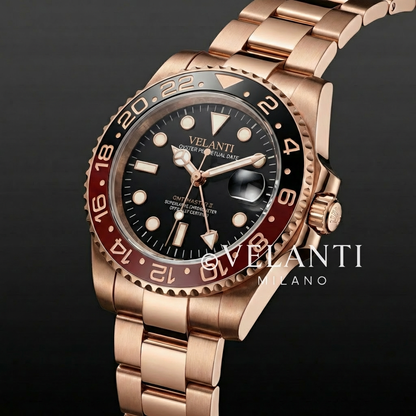 GMT-style custom mod watch, Velanti Milano Gmtvel Rootbeer, product photo 5