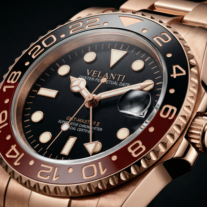 GMT-style custom mod watch, Velanti Milano Gmtvel Rootbeer, product photo 6
