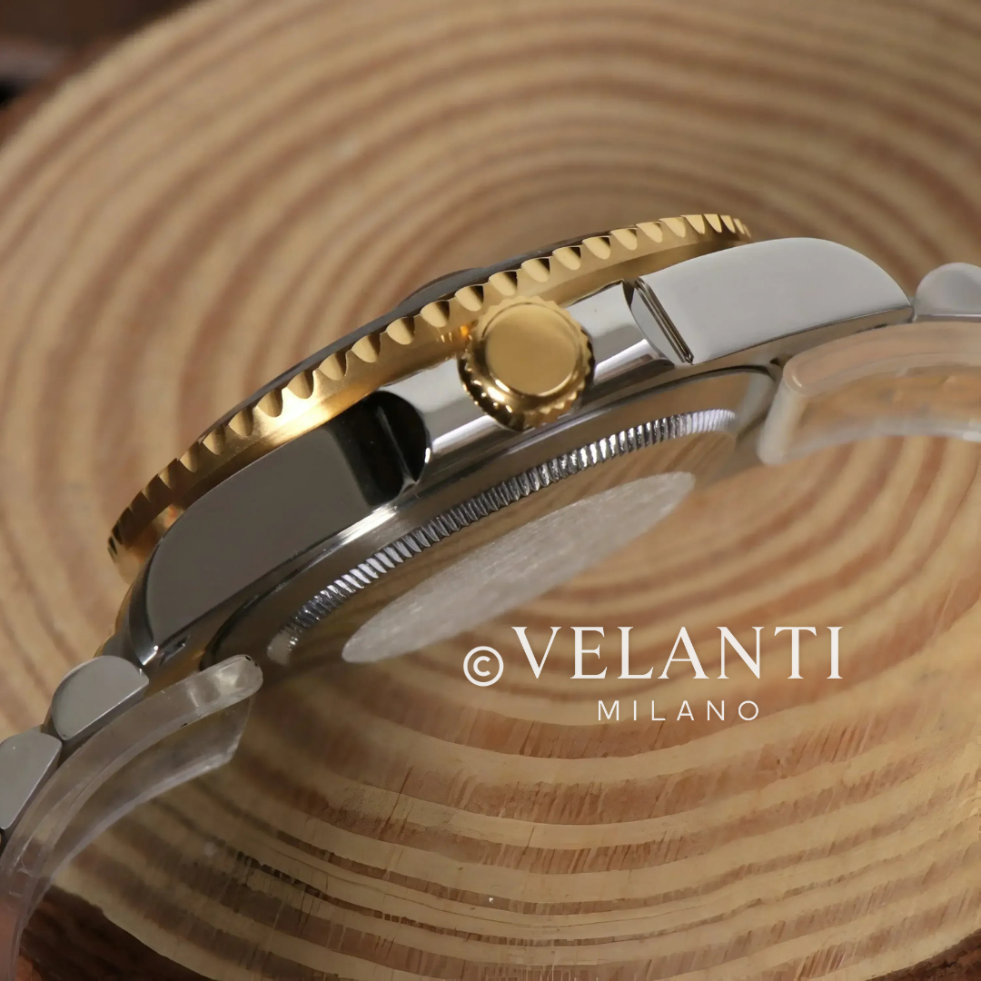 GMT-style custom mod watch, Velanti Milano Gmtvel Silver Gold, product photo 4