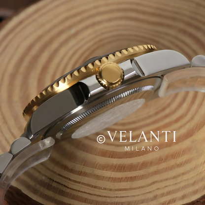 GMT-style custom mod watch, Velanti Milano Gmtvel Silver Gold, product photo 4