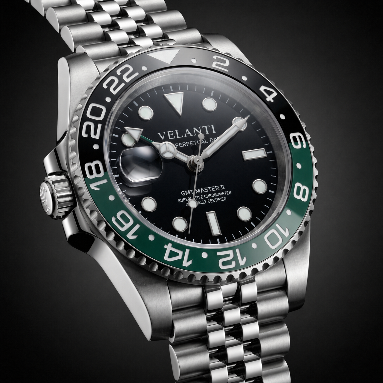 GMT-style custom mod watch, Velanti Milano Gmtvel Sprite, product photo 3
