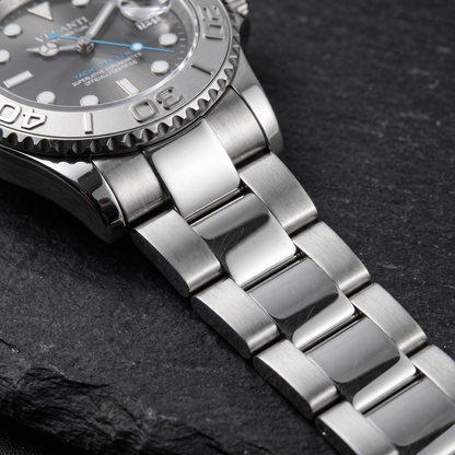 Submariner-style custom mod watch, Velanti Milano Velmariner Silver, product photo 3