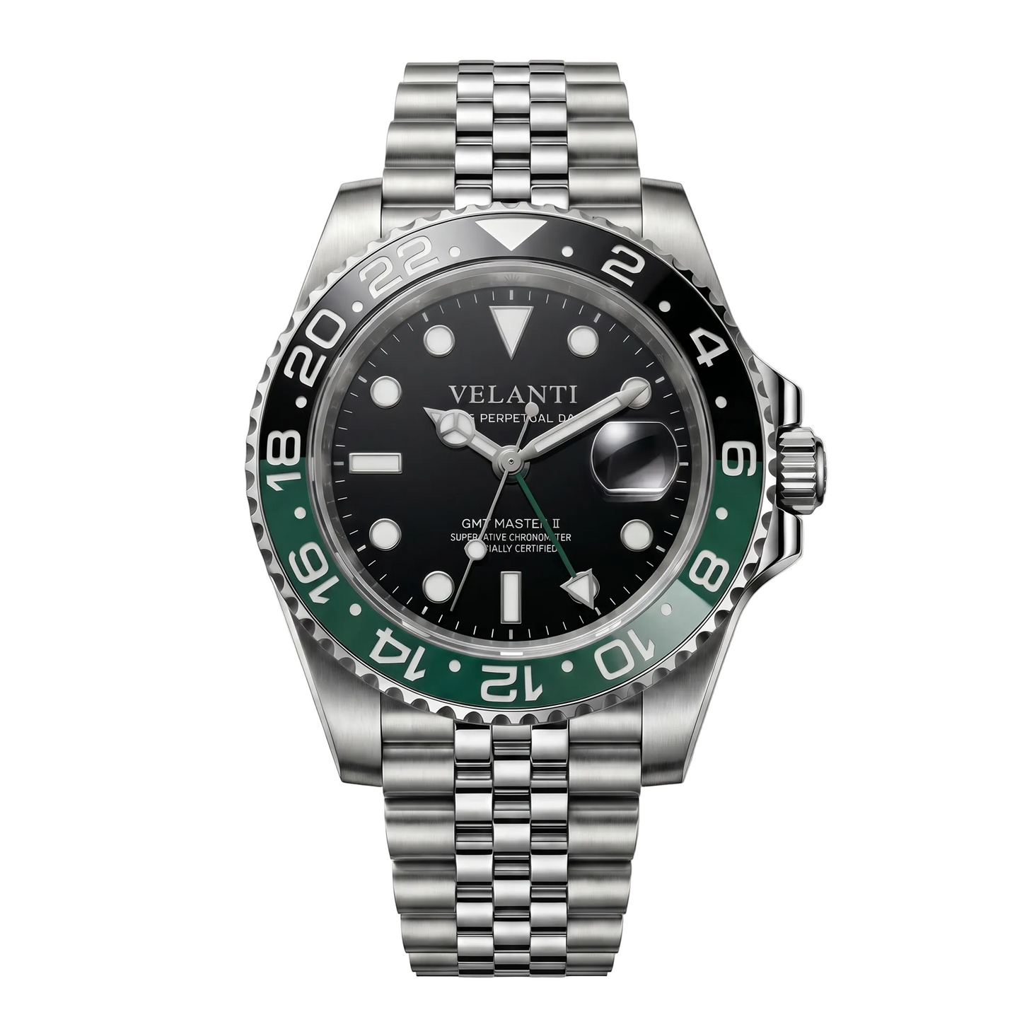 GMT-style custom mod watch, Velanti Milano Gmtvel Sprite, main product photo