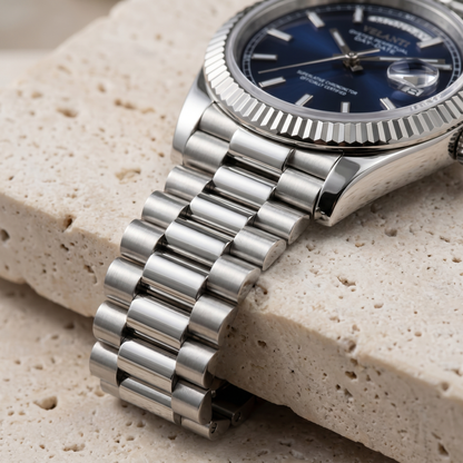 Datejust-style custom mod watch, Velanti Milano Veljust Daydate Royal Blue, product photo 3