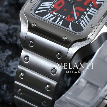 Santos-style custom mod watch, Velanti Milano Santvel Black Fck 9 To 5, product photo 8