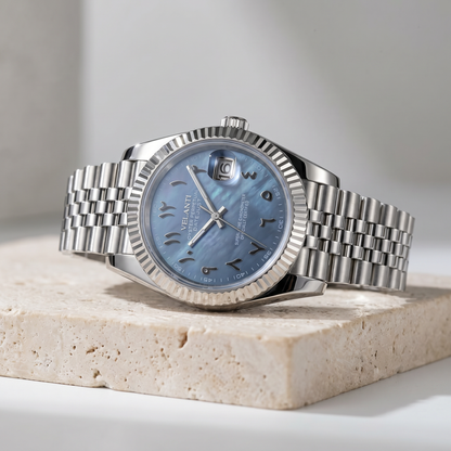 Datejust-style custom mod watch, Velanti Milano Veljust Arabic Cosmos, product photo 2