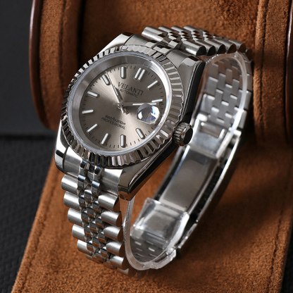 Datejust-style custom mod watch, Velanti Milano Veljust Champagne, product photo 3