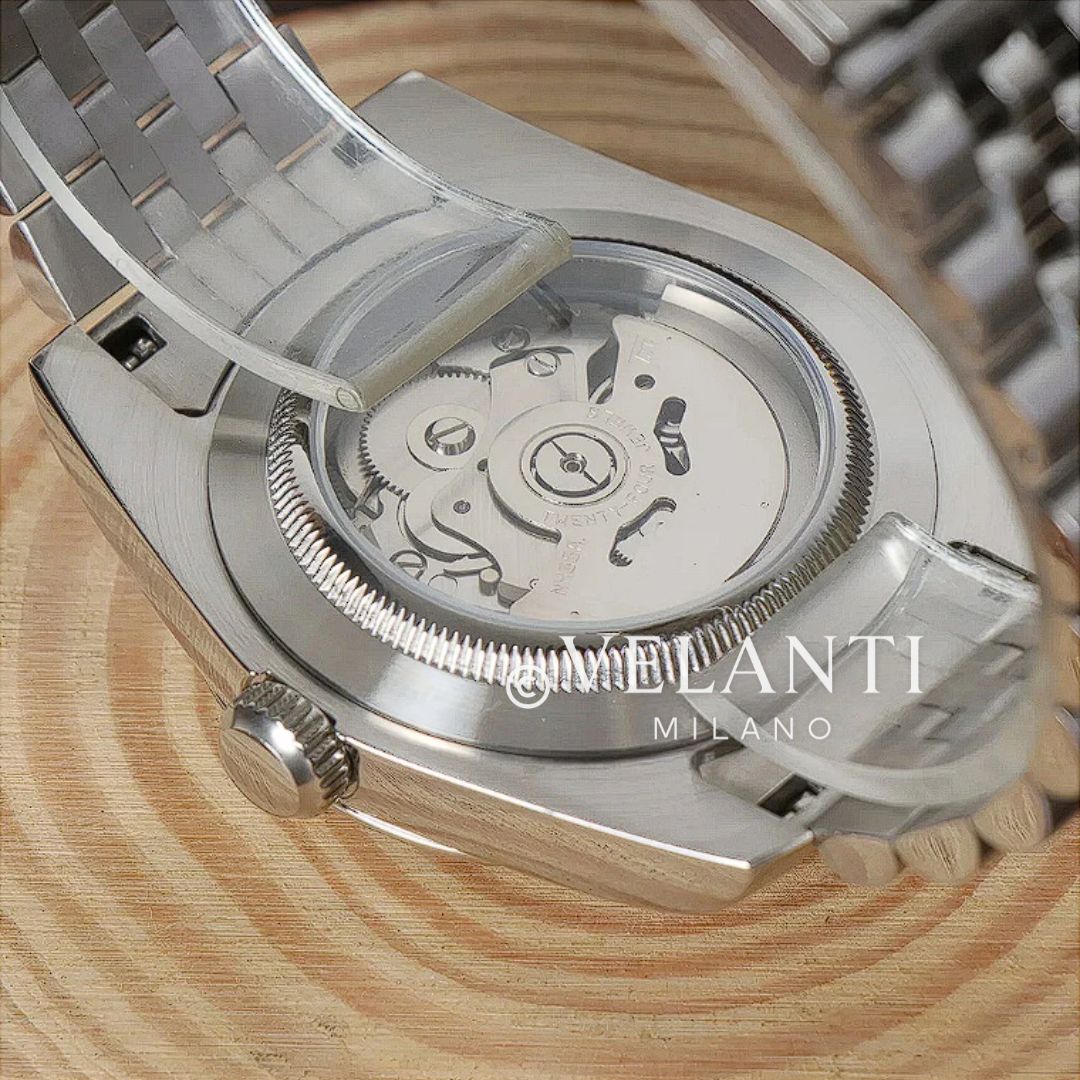 Datejust-style custom mod watch, Velanti Milano Veljust Champagne, product photo 5