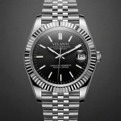 Datejust-style custom mod watch, Velanti Milano Veljust Classic Black, product photo 3