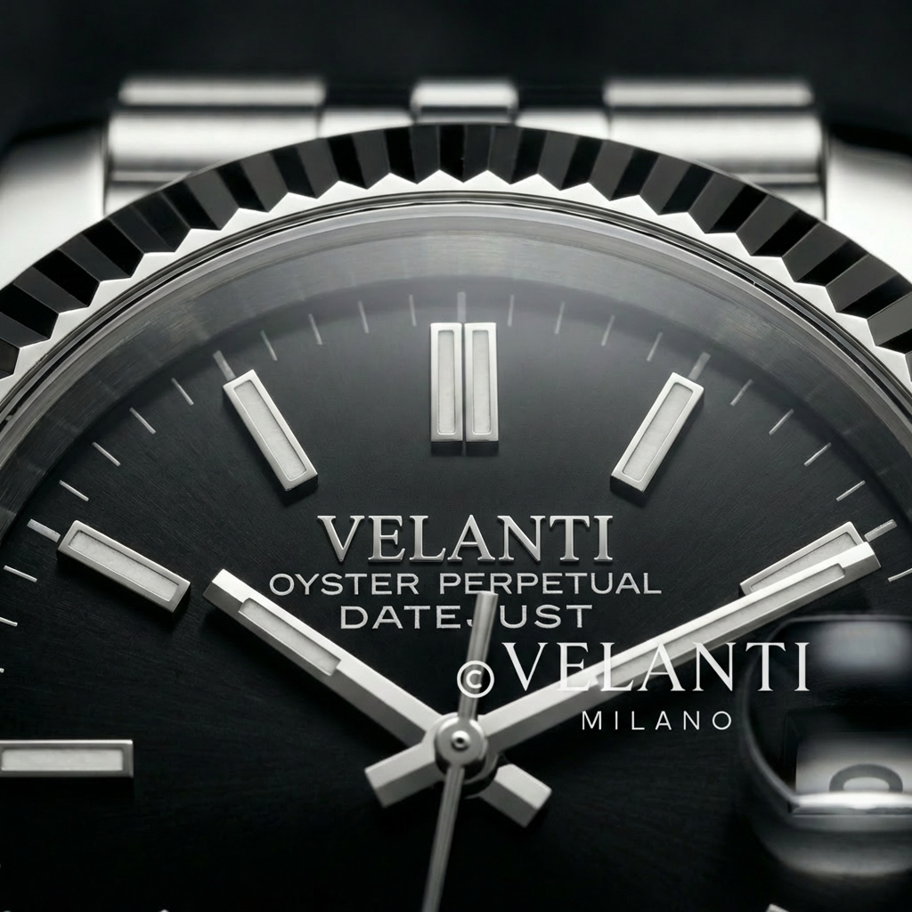 Datejust-style custom mod watch, Velanti Milano Veljust Classic Black, product photo 5