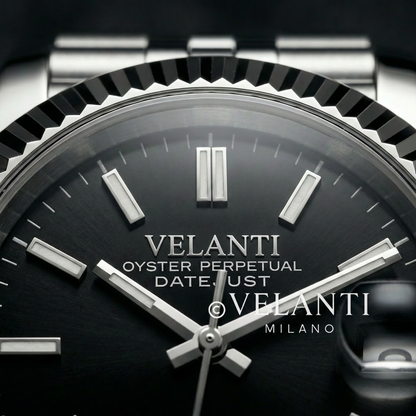 Datejust-style custom mod watch, Velanti Milano Veljust Classic Black, product photo 5
