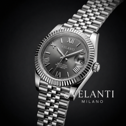Datejust-style custom mod watch, Velanti Milano Veljust Roman Champagne, product photo 4