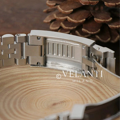 Datejust-style custom mod watch, Velanti Milano Veljust Roman Silver, product photo 5