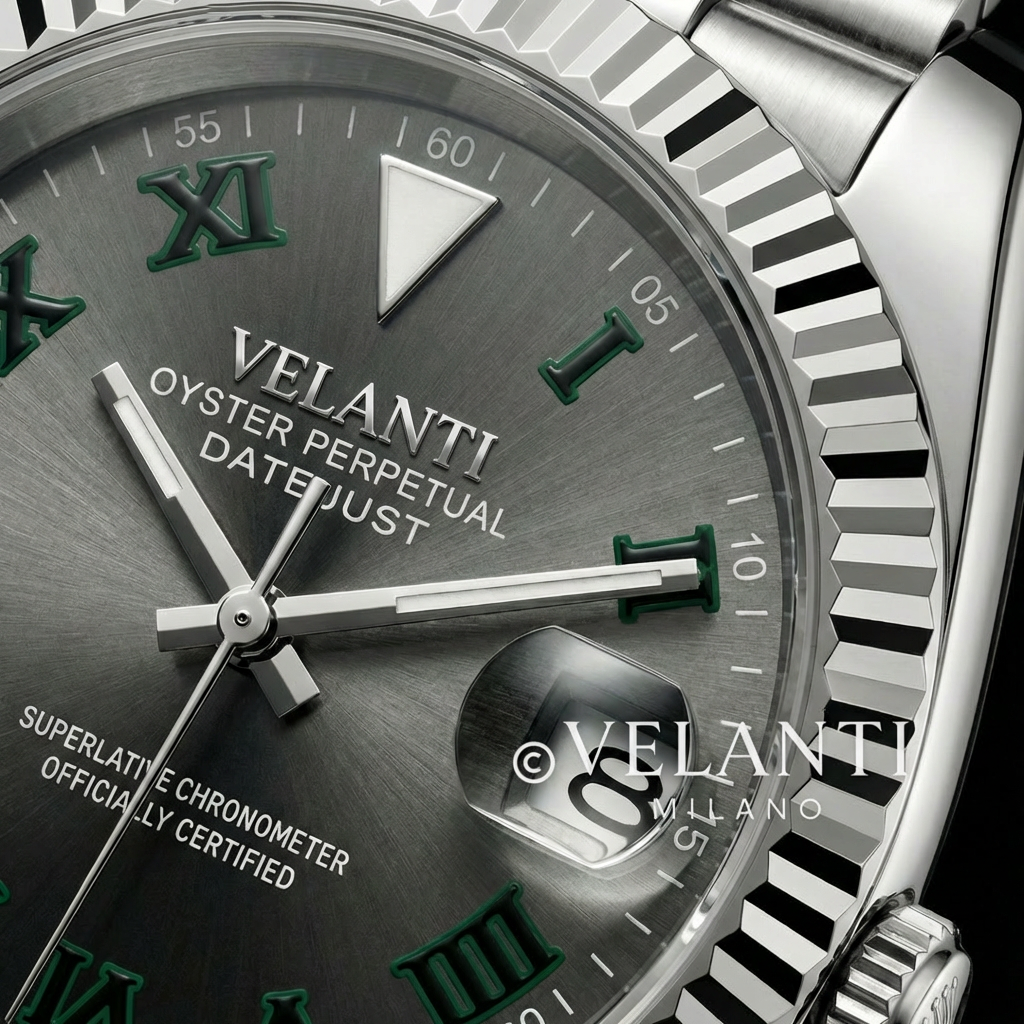 Datejust-style custom mod watch, Velanti Milano Veljust Wimbledon, product photo 6