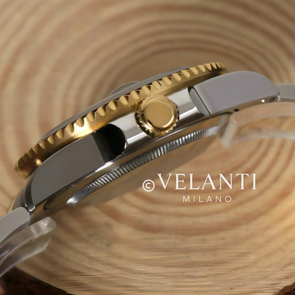 Submariner-style custom mod watch, Velanti Milano Velmariner Blue (Two Tones), product photo 9