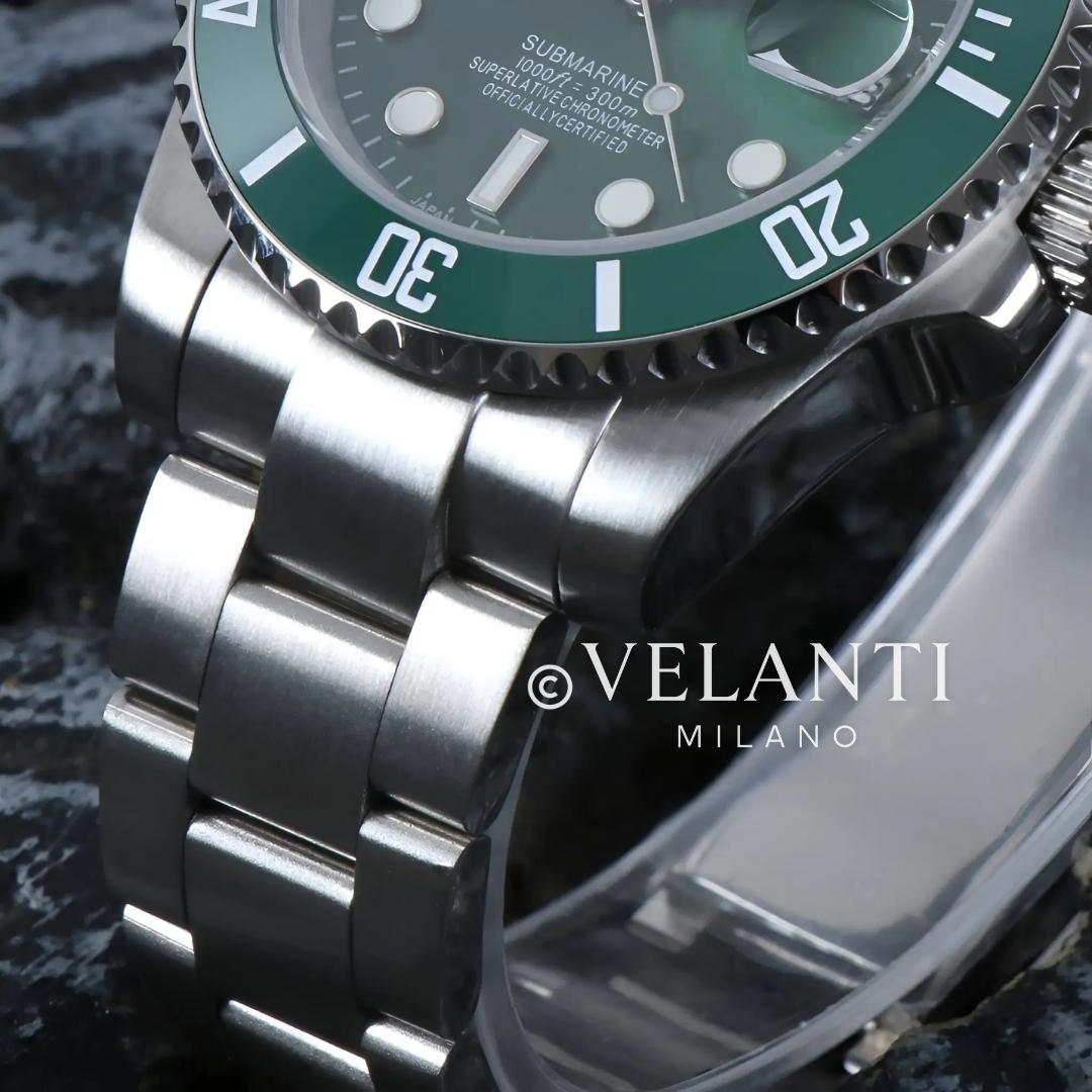 Submariner-style custom mod watch, Velanti Milano Velmariner Hulk, product photo 2