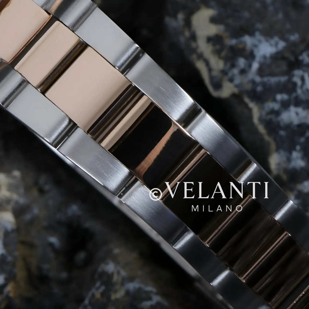 Submariner-style custom mod watch, Velanti Milano Velmariner Rose Gold, product photo 6