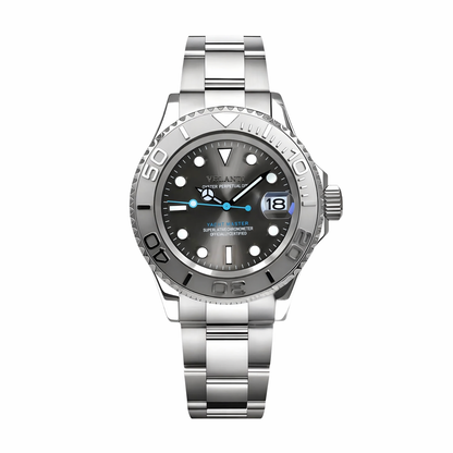 Submariner-style custom mod watch, Velanti Milano Velmariner Silver, main product photo
