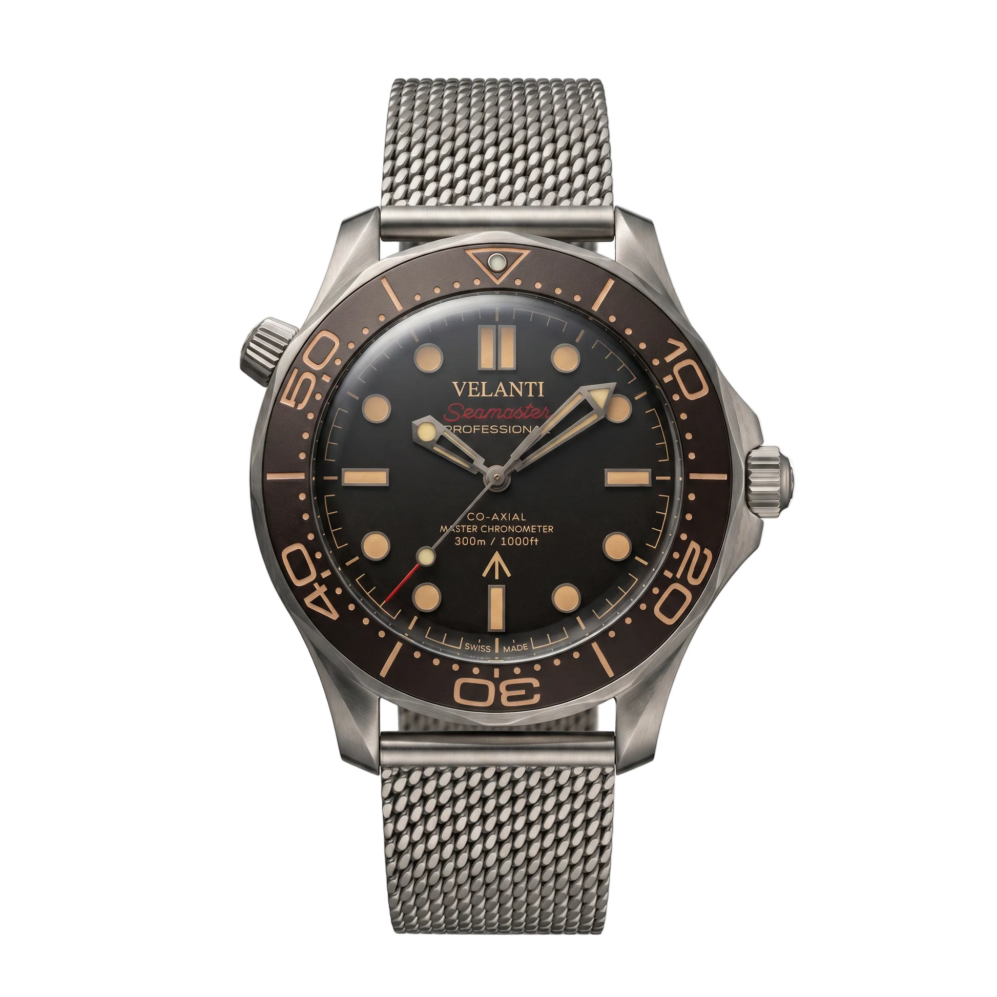 Seamaster-style custom mod watch, Velanti Milano Velmaster James Bond 007, main product photo