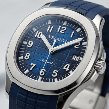 Aquanaut-style custom mod watch, Velanti Milano Velnaut Blue, product photo 3