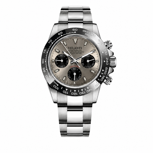 Daytona-style custom chronograph watch, Velanti Milano Veltona Champagne, main product photo